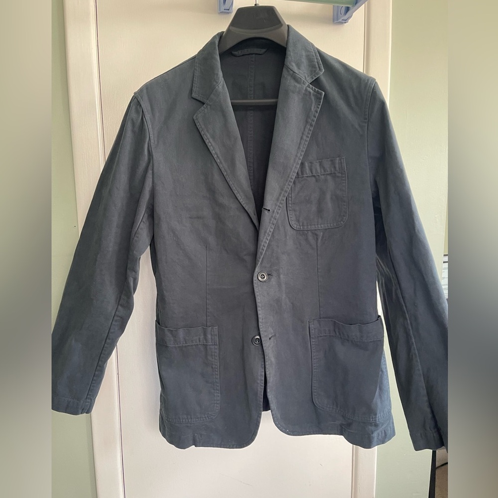 Taylor Stitch Foundation Sportcoat in Organic Navy Twill NWOT Mint Large